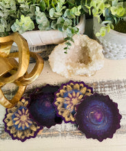 Coasters Flower #92- Crystal Epoxy set of 4 - Sold