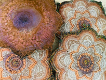 Coasters Flower #85- Crystal Epoxy set of 4 - Sold
