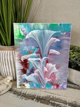 abstract multi color flower painting