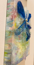 Left side view of Small coastal artwork showing texture