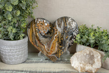 organic swirl metallic heart